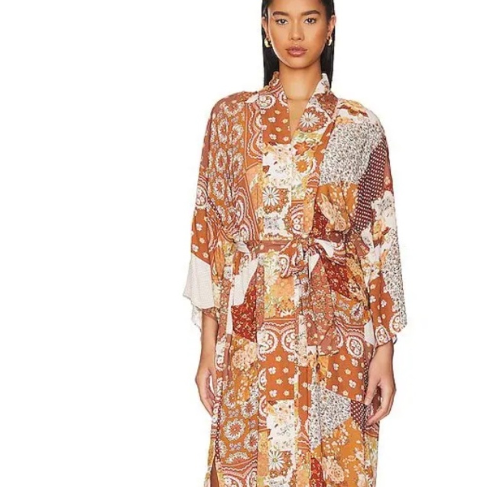 SPELL x REVOLVE Cha Cha Maxi Robe in Rust/Brown Sugar M/L - NWT - Picture 6 of 14